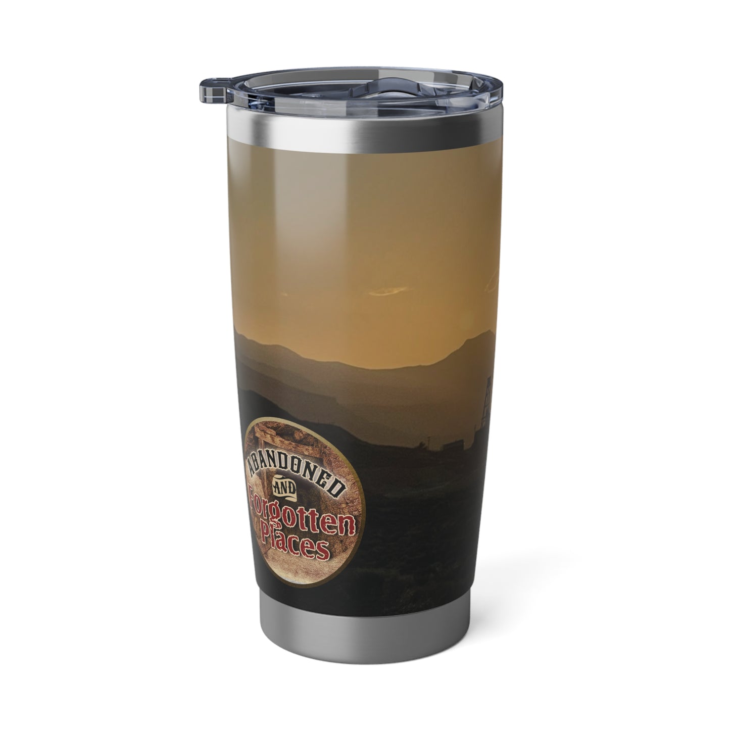 A&FP Sunset Logo, Vagabond Stainless Steel Tumbler, 20oz