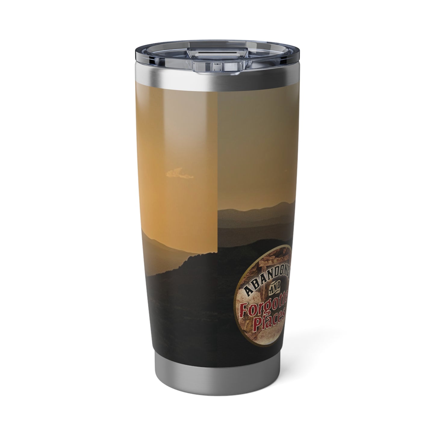 A&FP Sunset Logo, Vagabond Stainless Steel Tumbler, 20oz