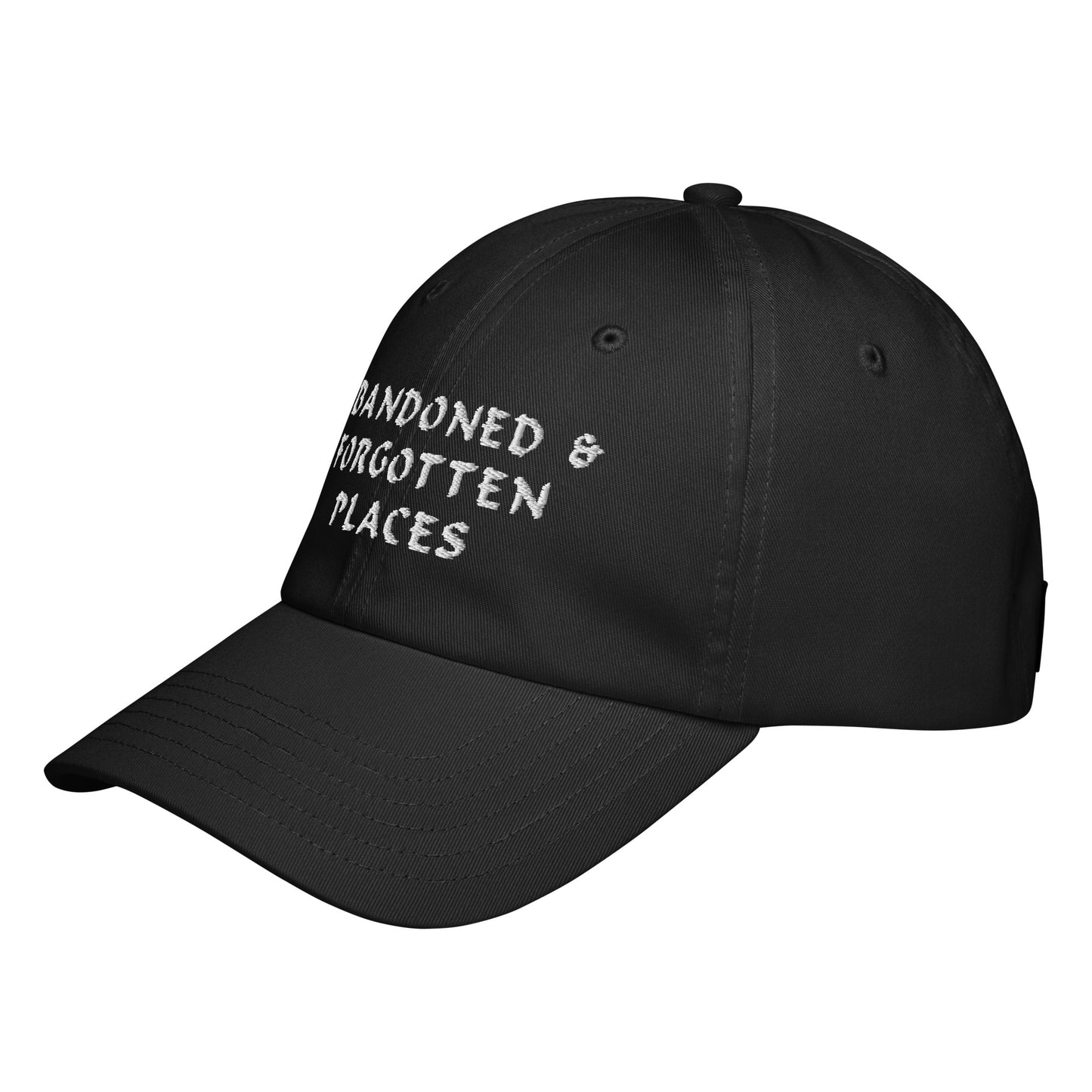 Abandoned & Forgotten Places, Under Armour® Baseball Cap (white embroidered)